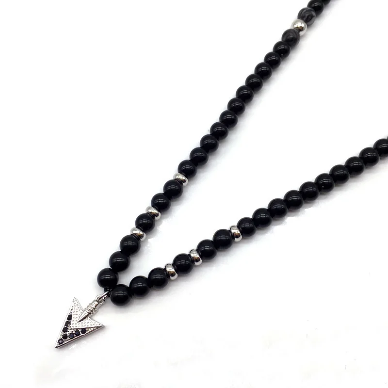 NAIQUBE, модное мужское женское ожерелье со стрелой, якорь, Очаровательное ожерелье со свисающими бусинами, цепочка, роскошное ожерелье, ювелирное изделие, подарок для мужчин - Окраска металла: 3