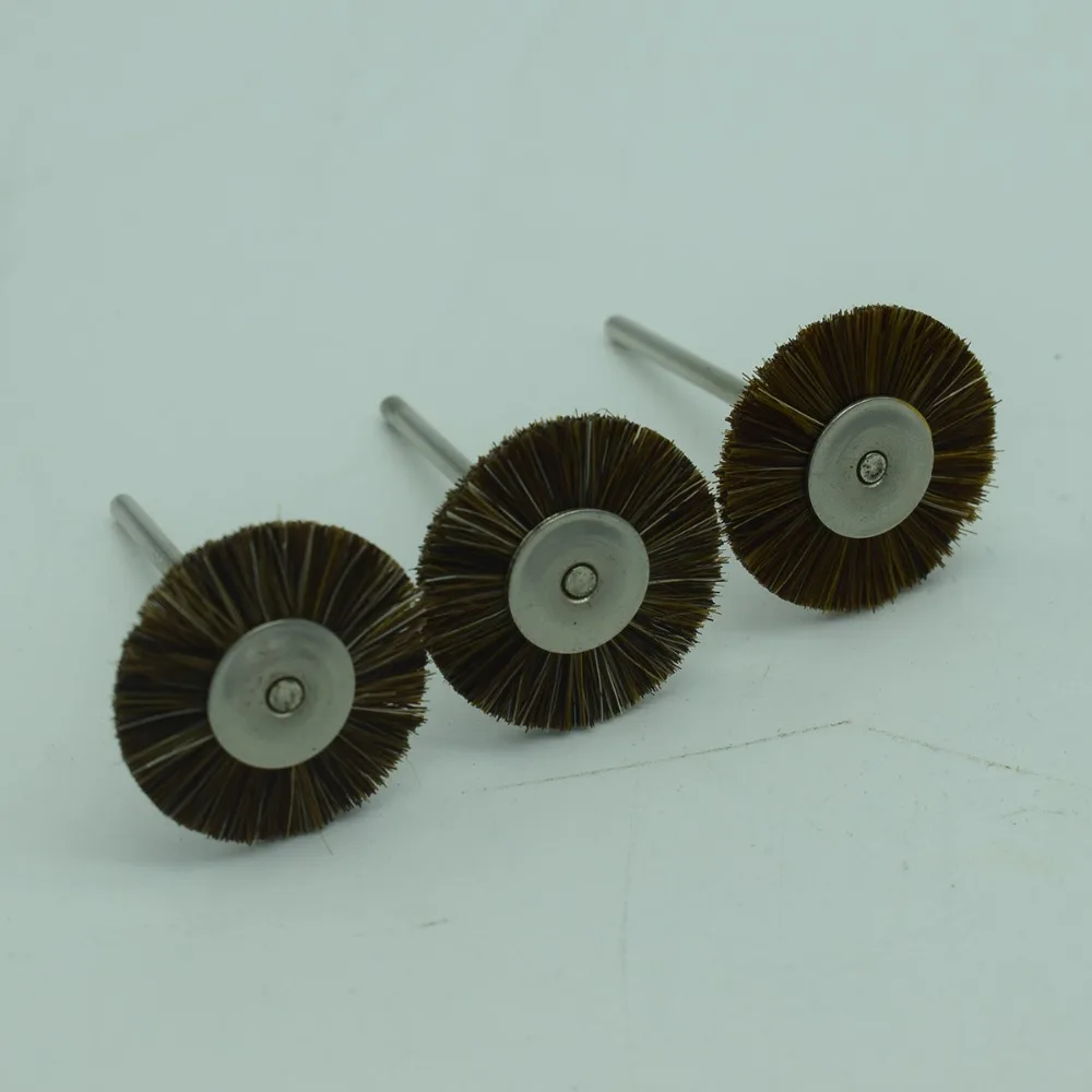 100pcs/lot Dental Lab Polishing Brushes With Handle Brush Wheels