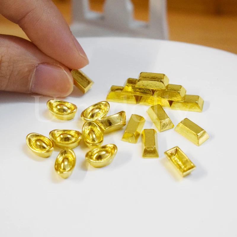 

14 set 1/12 scale dollhouse miniature gold bar