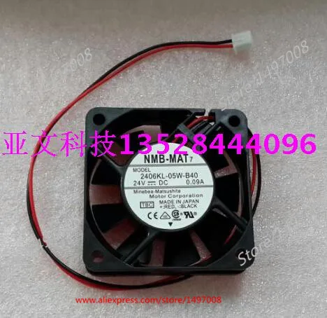 NMB MAT 2406KL 05W B40 TBC DC 24V 0.09A 60x60x15 мм вентилятор охлаждения сервера|square fan|server fandc 24v fan |
