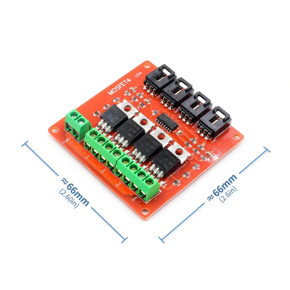 Четыре канала 4 канала способ маршрут MOSFET Кнопка IRF540 V4.0+ MOSFET модуль автоматического включения света DC мотор привода dmimmer релейных платов