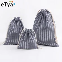 ETya для мужчин и женщин Дорожная Обувь Одежда для хранения шнурок мешок качество хлопок шнурок хозяйственная сумка Упаковка органайзеры шоппер тоут