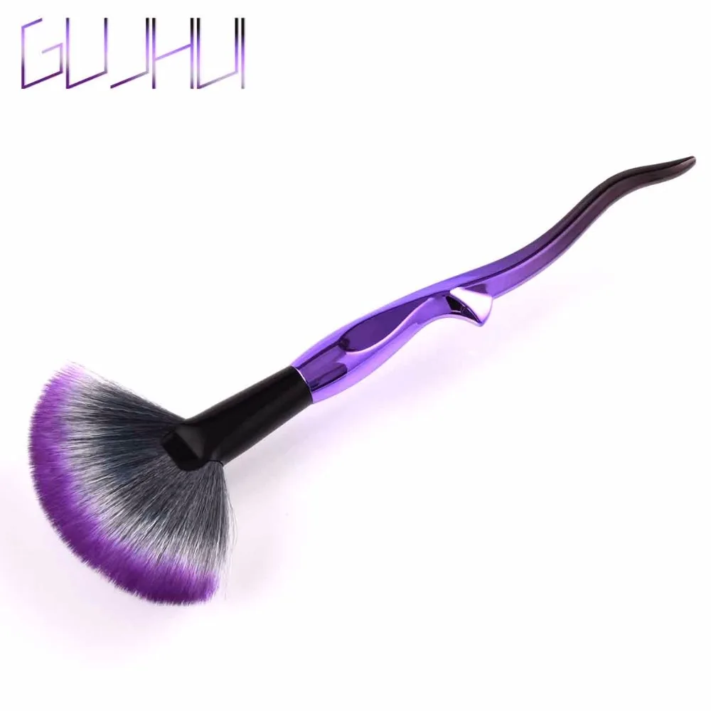 

1PCS Professional Fan Shape Makeup Brush Blending Highlighter Blush Concealer Powder Lips GUJHUI Brushes Cosmetic Tool For Women