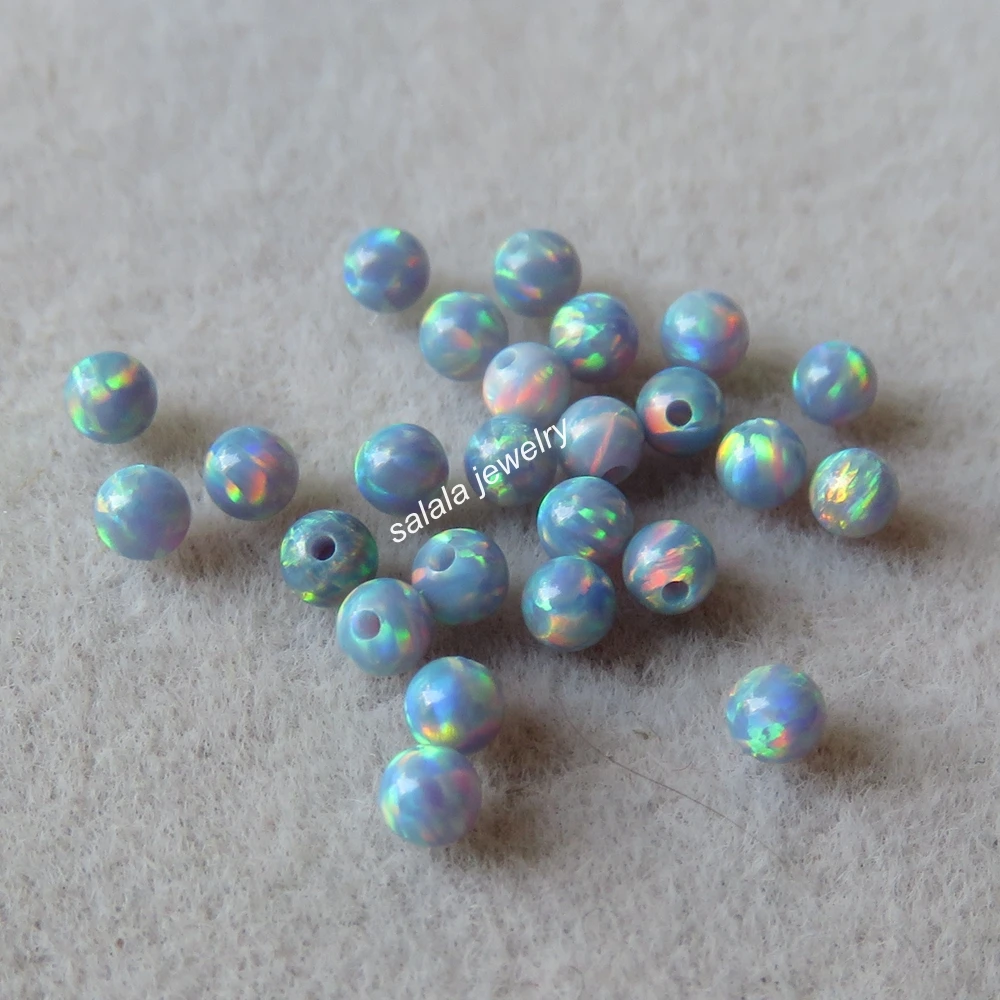 

200pcs /lot 2.5mm Round Ball Cut Opal Op78 Round Opal, Synthetic Round Ball Fire Opal Beads for Body Piercing Jewelry