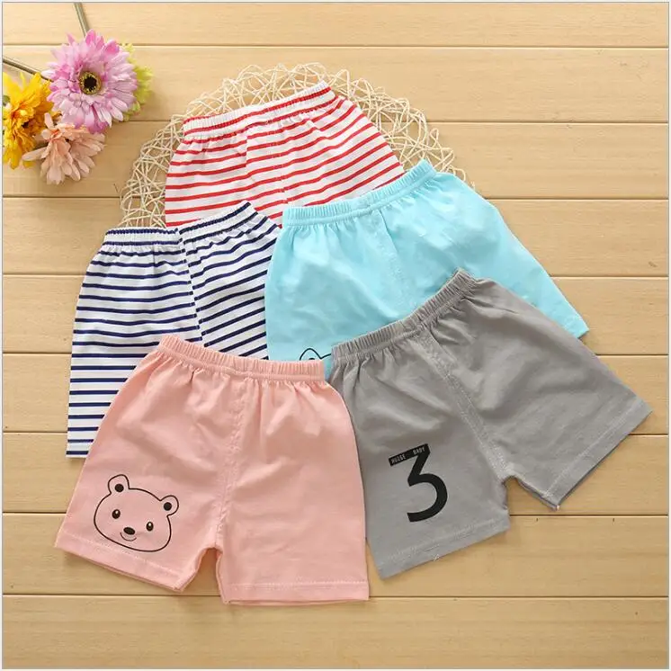 

0-5Y Kids Girl Short Pants Unisex Baby Boy Clothes Summer Pink Red Blue Children Clothing Set Toddler Trousers Cotton Pants Cute