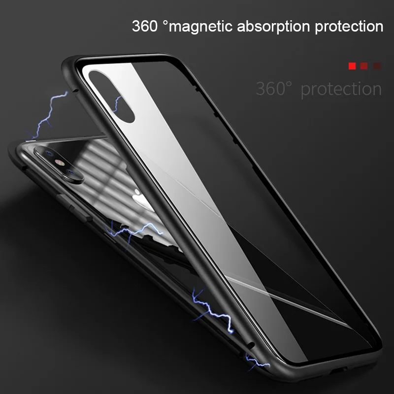 Роскошный Магнитный чехол для iPhone XR XS Max X 6 S 5 5S 5SE 7 8 Plus 6Plus 7Plus Чехол мобильного