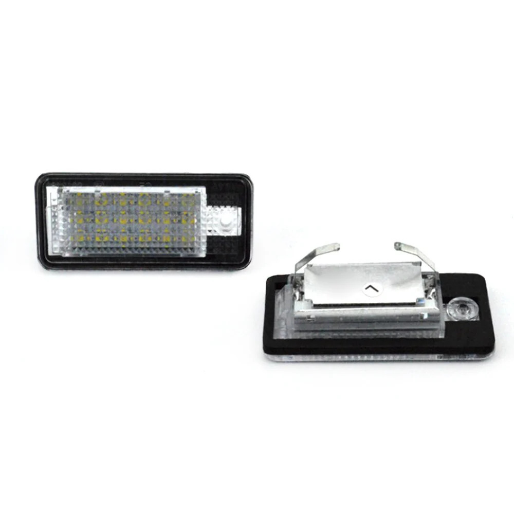 

1 Pair of LED Lamp for Car White 18 LED 3528 SMD License Plate Light Bulbs for AUDI A3 8 P 4F A6 Car Accessories