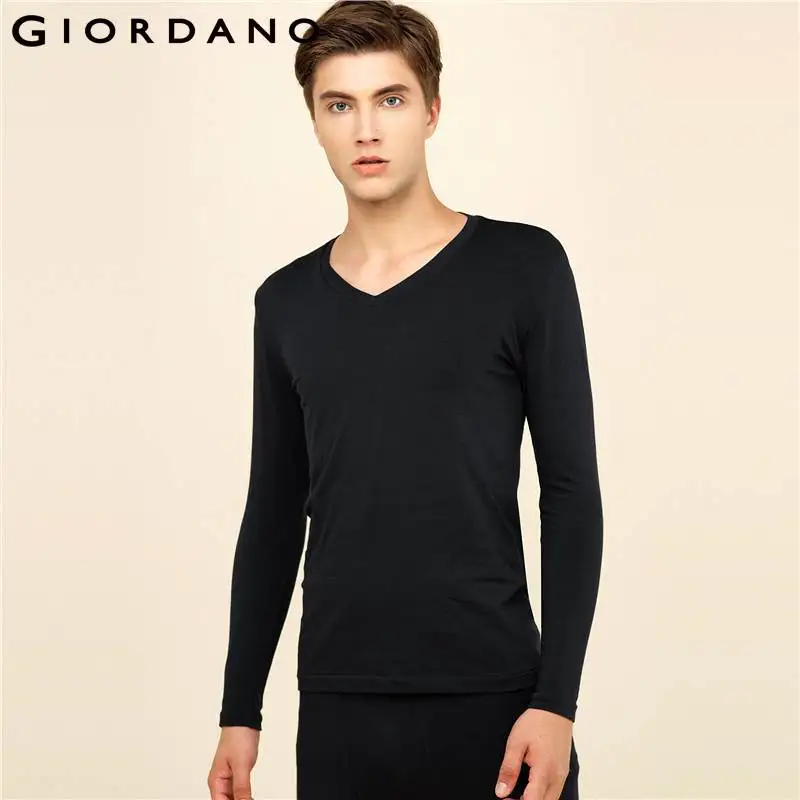 Giordano Men Underwear V neck Undershirt Cotton Blend Jersey Mujer