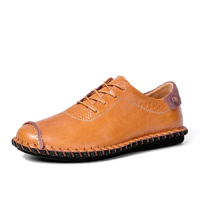 

2018 autumn and winter new fashion casual men's creative trend soft bottom handmade leather shoes