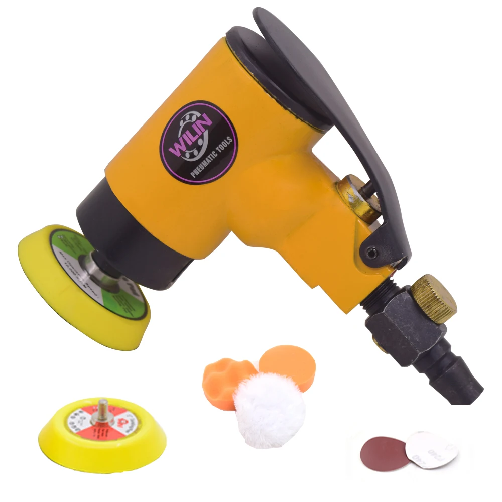 Pneumatic Air ToolsRandom Orbit Micro Sander Angle Orbital Sanders Polishing Machine Round Pad 2