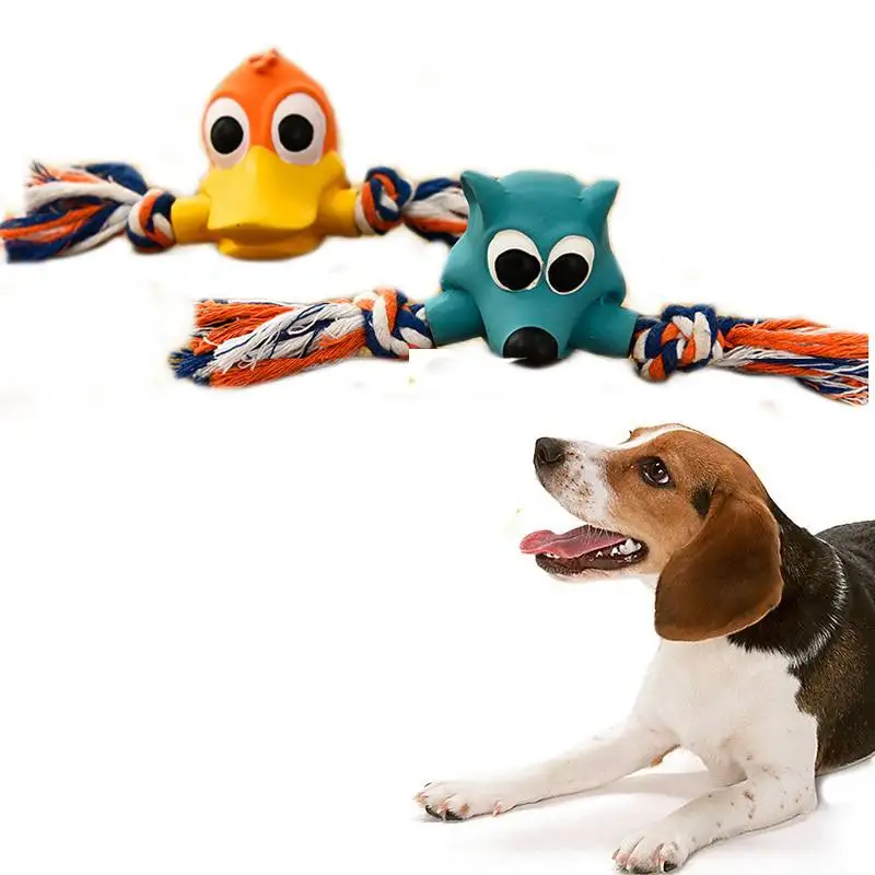 Pet скрипучий жевать игрушка, укус собаки-стойкая латексные игрушки утки, Chewer чистящий инструмент для зубов