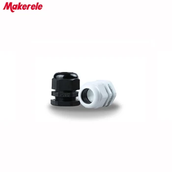 

10pcs/lots PG25 Black/white Plastic Nylon Waterproof Cable Glands Joints IP68 cable connector for 16-21mm cable