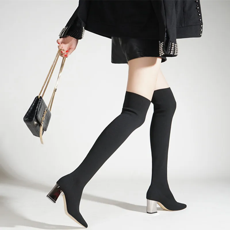 over the knee sock boots