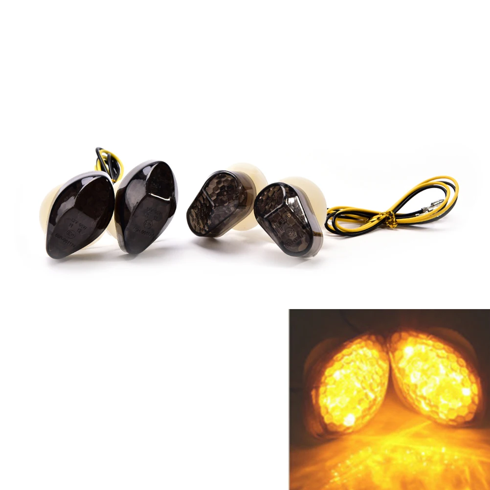 2 piece 12V motorcycles 15 LED mini turn signal flashing lights flash common Hot