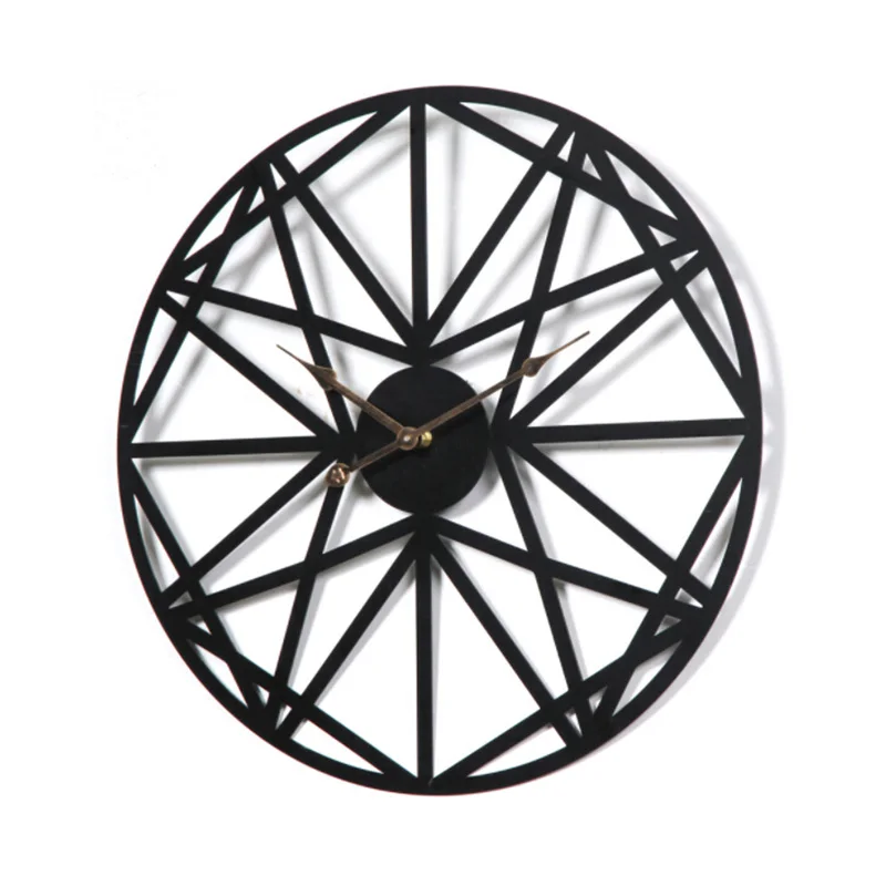 

Creative Retro Circular Wall Clock Household Five-Pointed Star Pattern Iron Hanging Clocks Roman Numerals Sale 2019 New
