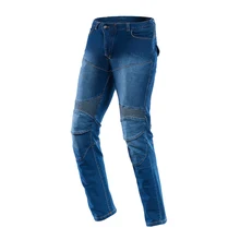 Бренд высокого качества эластичные носимые мотоциклетные брюки джинсы для езды профессиональные брюки с 4 протекторами наколенники набедренная защита