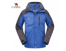 Camel outdoor jacket male waterproof thermal fleece three-in twinset outdoor jacket2F01001