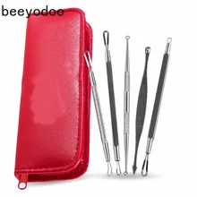 5 шт./компл. инструмент для удаления черных точек инструмент акне Косметическая игла прыщей прибор для удаления черных точек Макияж Уход за лицом красного цвета