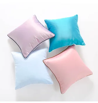 

45x45cm satin binding cushion cover sofa decorative lumbar pillowcase home case for throw pillow cover for backrest