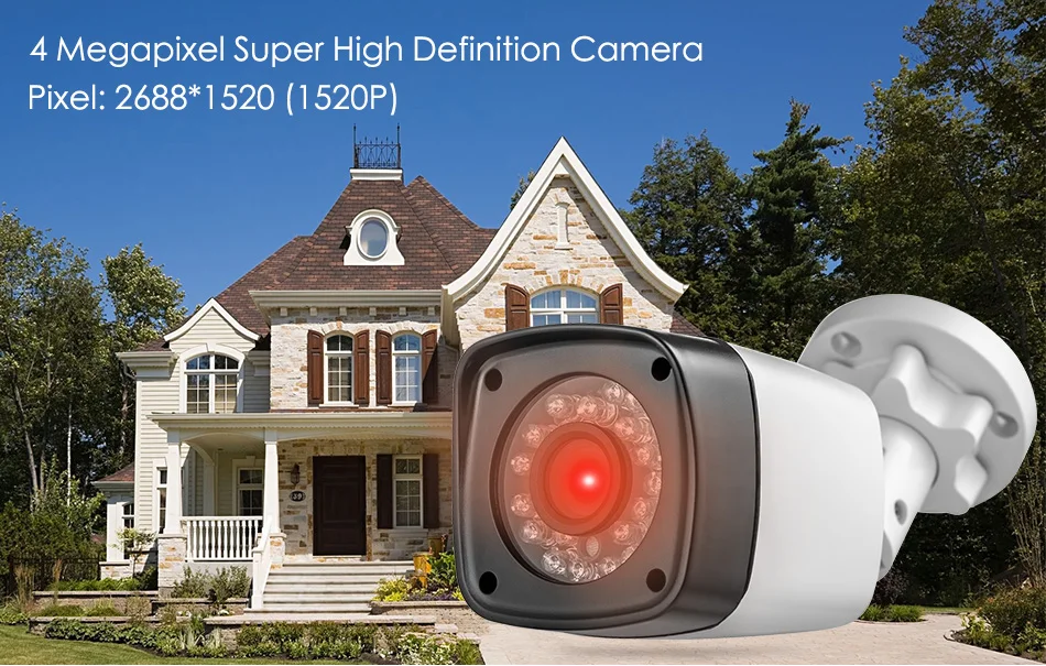 KERUI Открытый водонепроницаемый AHD 1520P 4MP 4CH DVR КОМПЛЕКТЫ система камер домашней безопасности HDMI CCTV система видеонаблюдения Комплект
