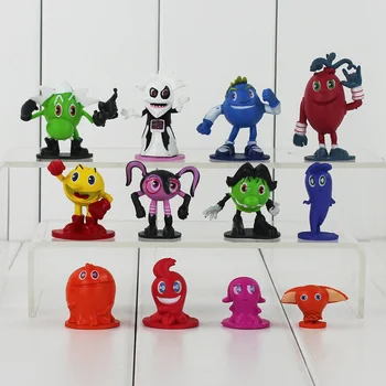 

12pcs/set Pac-Man and The Ghostly Adventures Pixels Model Doll Pcaman Pvc Figure Toy