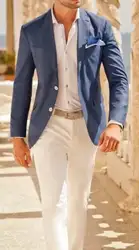 Прохладный Красивый Нотч Для мужчин костюмы таможенные Homme деловой мужской костюм Terno Slim Fit смокинг (куртка + брюки + платки)