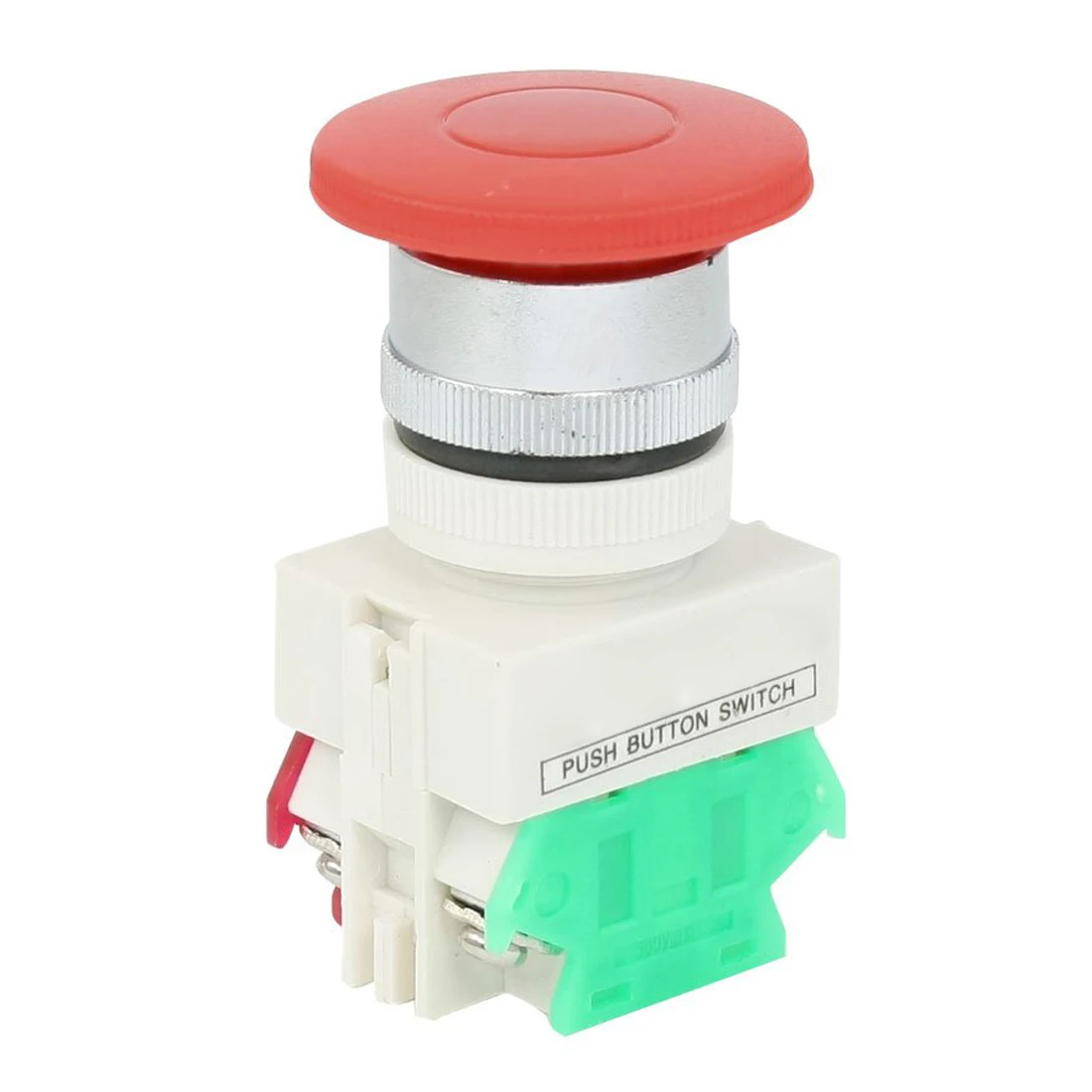 Panel Mounting Red Momentary Push Button Switch AC 660V 10A 1NO 1NC