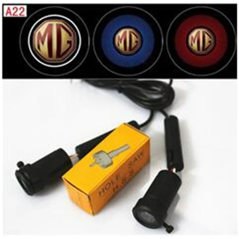 

2pcsX 4th Gen LED Projector Badge Ghost Shadow Light Vehicle/Auto/Car Door LED Logo Light for mg
