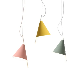 

Nordic model pendant lights macaron colorful lovey Kids room bedroom foyer LED droplight Green pink yellow lampshade E14 bulb
