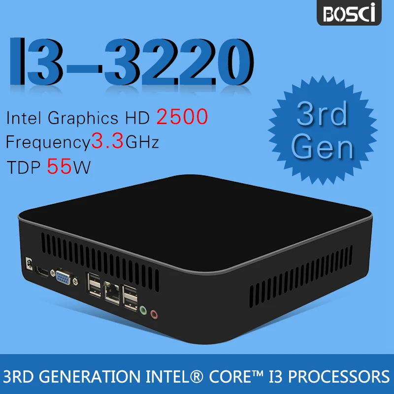 

Intel Mini PC Core i3 3220 Windows 10 Desktop Computer Nettop NUC barebone system Pocket PC computador HTPC HD2500 Graphics WiFi