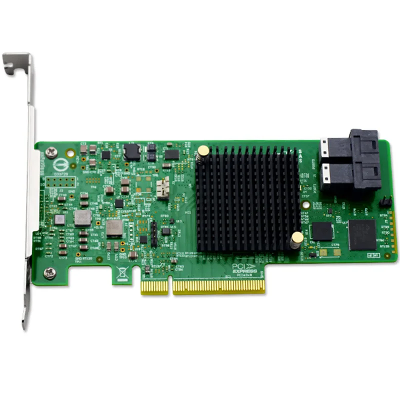 

UNICACA AS3008R5 9341-8i 12Gb/s SAS/SATA Control Card PCIe3.0 X8 chipset LSI 3008 Hostraid0/1/5/10 8port 2*8643