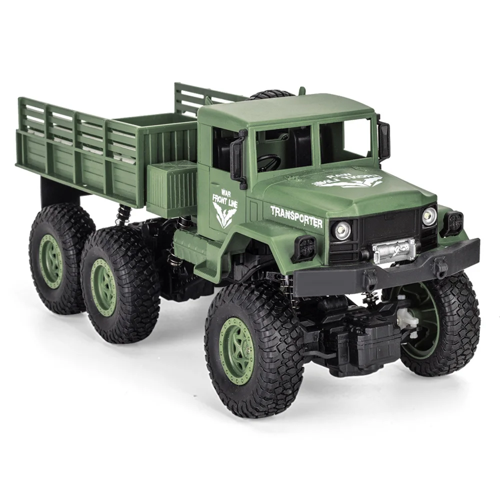 1/18 2 4G 6WD RC военный грузовик автомобиль 6 колеса дистанционного управления