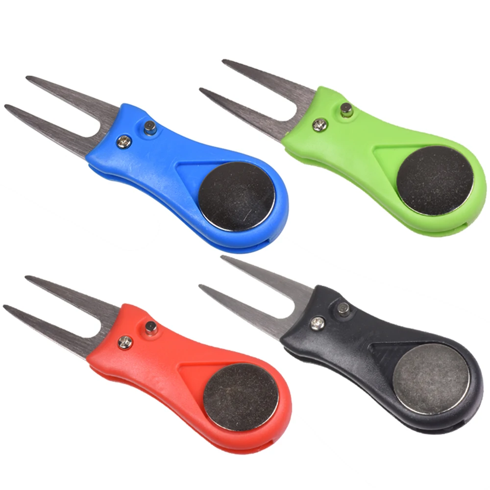 

1 Pcs Golf Divot Tool Repair Switchblade Tool Pitch Groove Cleaner Golf Pitchfork Golf Accessories Putting Green Fork Dropship