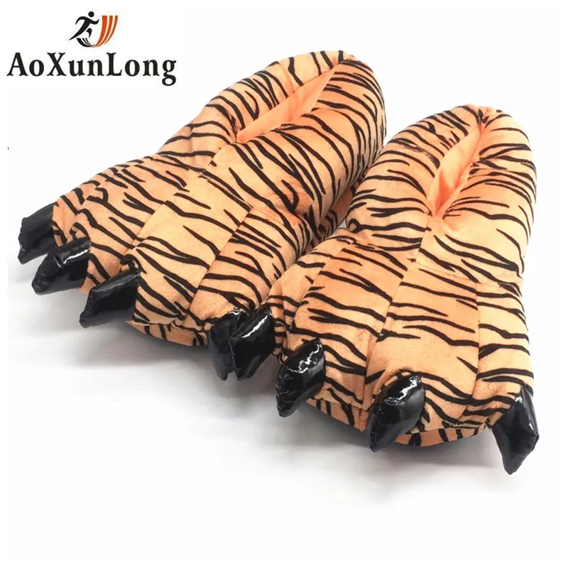 

Winter Women Slippers Warm Indoor Unisex Animal Claw Claws Slippers Women Cute Plush Slippers At Home Closed Shoes Big 35-43 10