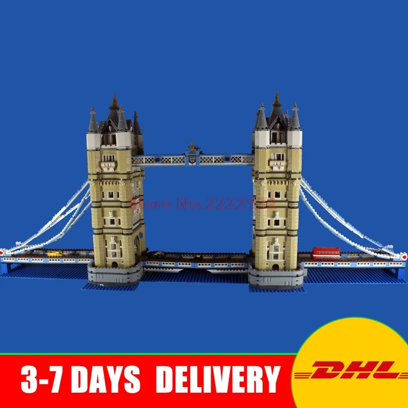 

LEPIN 17004 City Street London bridge Model Building Kits Assembling Brick Educational Gift Toys Clone 10214