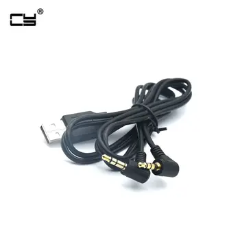 

USB 2.0 Cable USB To Jack double 3.5mm Charger Audio Data Cable Car Aux 100cm 3ft