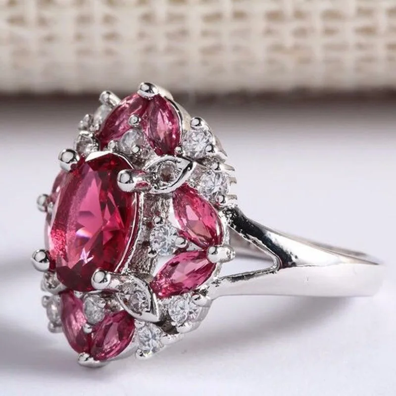 Bague Ringen кольца из рубинового драгоценного камня для женщин из натуральной 925 пробы Серебряное Ювелирное кольцо романтическое Женское Обручальное Кольцо подарки