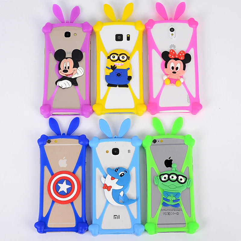 3D Cute Cartoon Animals Soft Silicone Universal Cover Case For HTC Desire 310 310w/400 t528w/700 7088/320 D320/VC T328D/510 D510