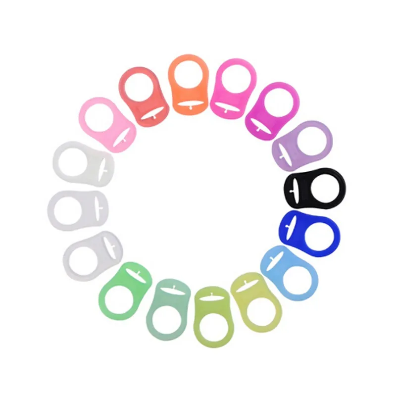 

5Pcs/pack Multi Colors Silicone Baby Dummy Pacifier Holder Clip Adapter for MAM Rings Chupeta Pacifier Clips