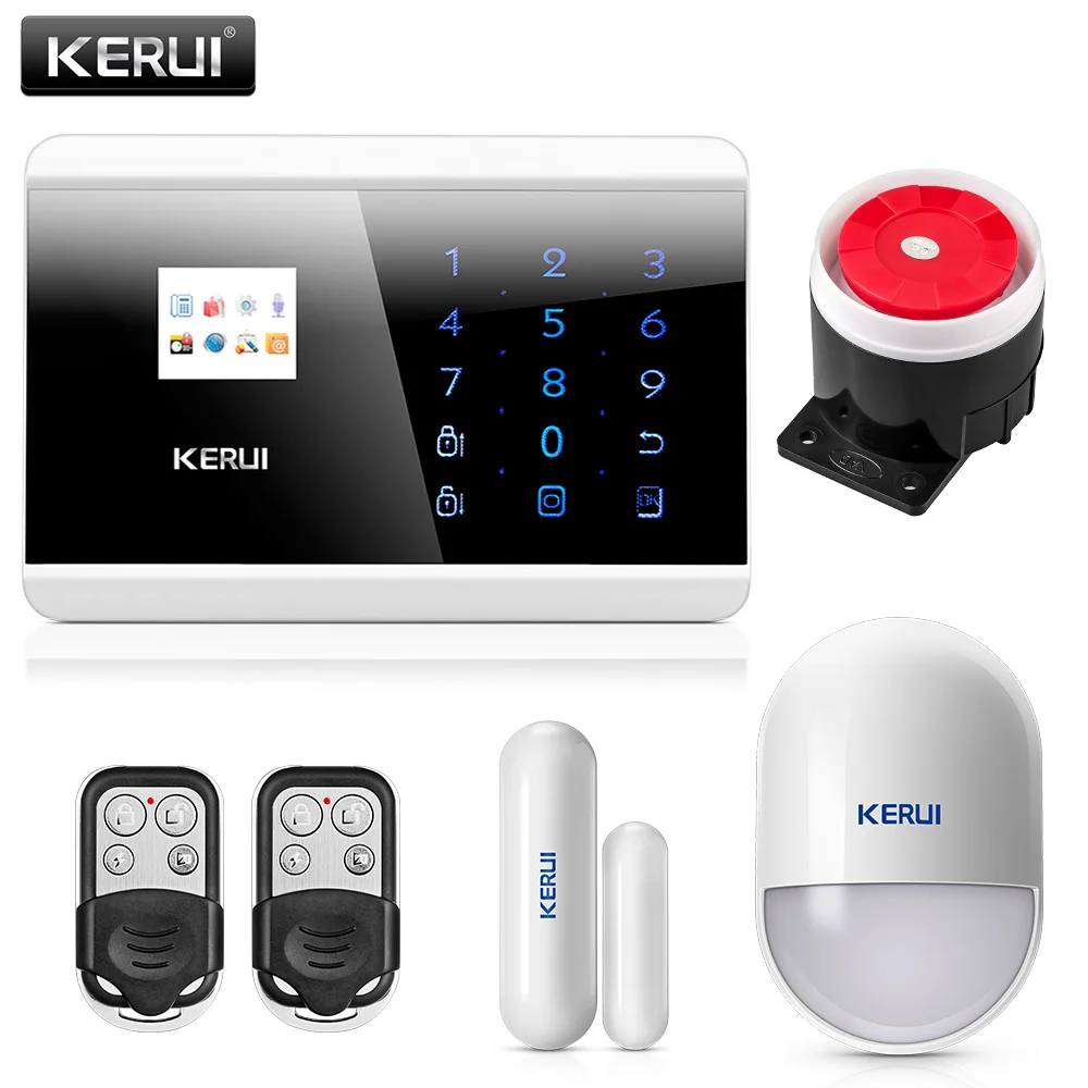 

Russian Voice PSTN GSM Alarm System Dual Net Touch Dual APP Controlled Home Security Alarm Sensor Detector Burglar Alarm