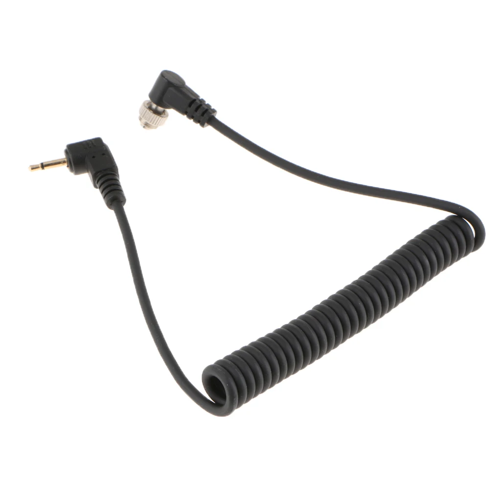 2.5mm to Male Flash PC Sync Cable Cord with Screw Lock for Canon SLR Camera