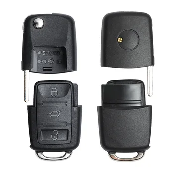 Keyforkess 434MHz ID48 Chip 1K0 959 753 G / 1K0 959 753 N Flip 3 pulsanti telecomando portachiavi per Volkswagen, per Skoda, per Seat - KEYECU 434MHz ID48 Chip 1K0 959 753 G 1K0 959 753 N Flip 3 pulsanti