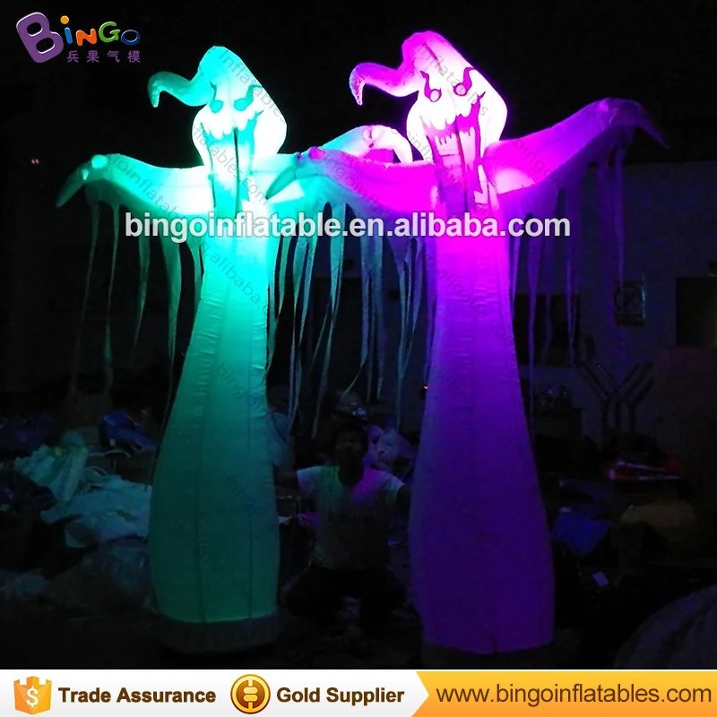 

Free express 3M high LED lighting inflatable ghost model for Halloween decoration horrible Halloween ghost balloon for party toy