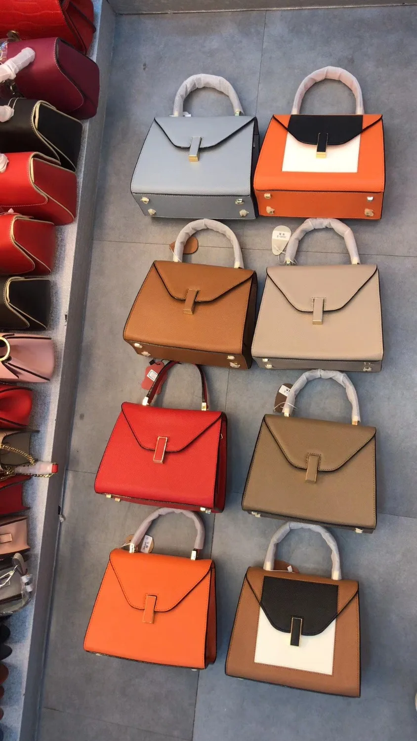 

free shipping The new spring and summer 2019 contracted laptop bags hand palmprint cowhide one shoulder bag lady handbag