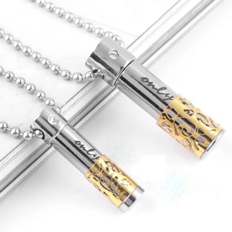 

1PC Fashion Vintage Stainless Steel Pill Holder Perfume Box Memorial Cremation Pendant Necklace Women Jewelry Best Friends Gifts
