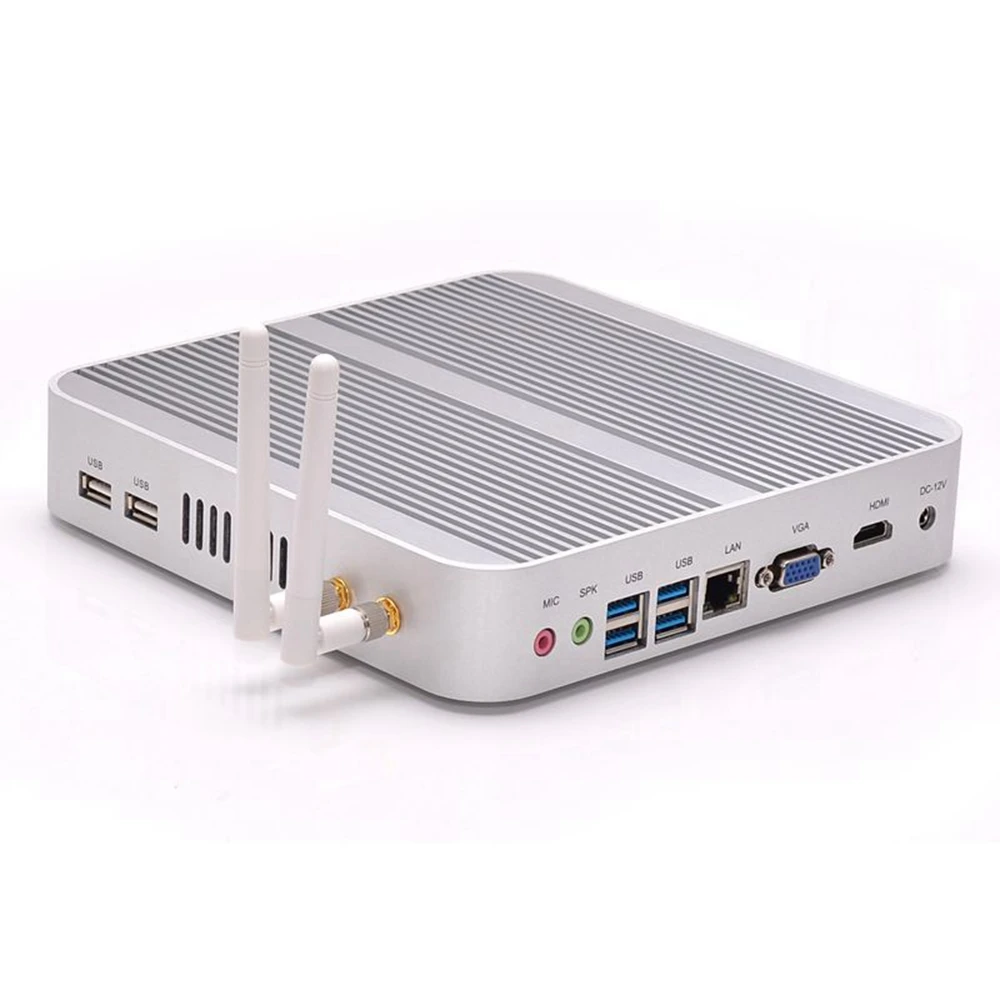 Безвентиляторный Barebone i5 мини ПК Win10 3 года гарантии Nuc компьютер intel Core 4200U ультра