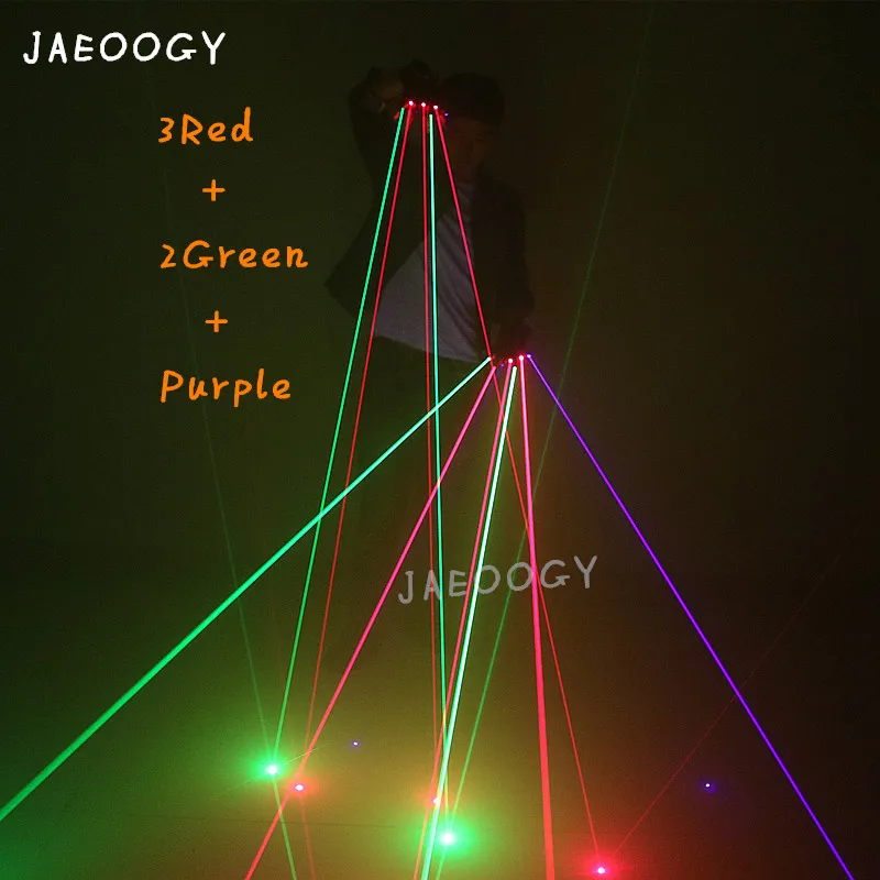 

Free Shipping Color Laser Gloves Dance Party Night Show Dancing DJ Singer Light Props Halloween Laser Show Supplies