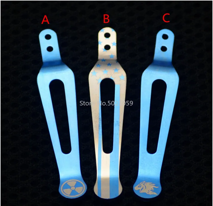 

1piece XM-18 Design TC4 Titanium Pocket Knife Clip Belt Flashlight K Sheath Multi Tools Knife Button Pocket Clip For Knife