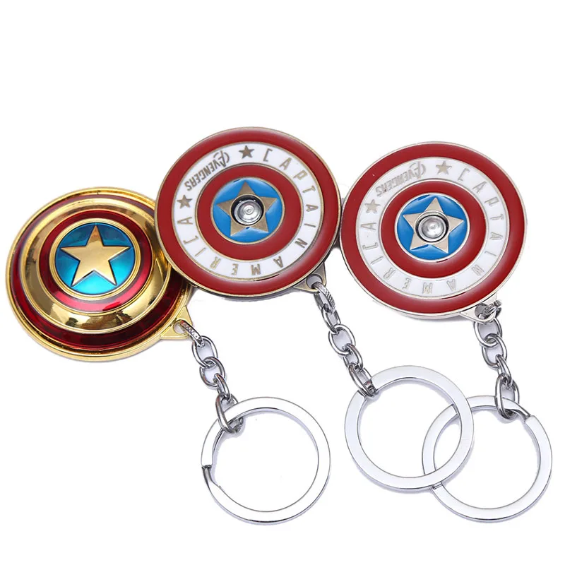 12 шт Мстители 4 Капитан Америка брелок с героями Marvel Мода металла вращающийся брелки игрушка-брелок подарок ювелирные изделия кино танос