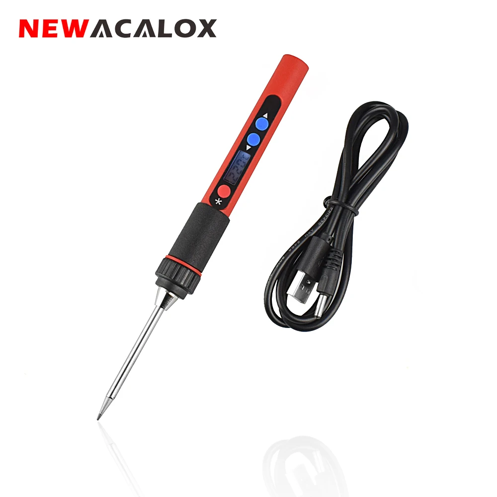 NEWACALOX USB 10 Вт DC5V паяльник 5 шт. нержавеющая сталь сварочные наконечники I/K/BCS/2C/2.4D специально для PX-988USB паяльник